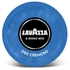 Lavazza A Modo Mio Dek Cremoso (160 capsules) FREE UK DELIVERYLavazza A Modo Mio Dek Cremoso (160 capsules) FREE UK DELIVERY
A Modo Mio Dek Cremoso capsules
Dek Cremoso decaffeinated capsules make a full-bodied, medium roast scoffee capsulesamrlavazzaAMR Coffee Pods - Distributors of Lavazza and CaffItaly in the United Kingdom