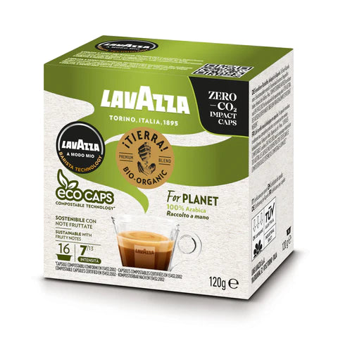 LAVAZZA A MODO MIO TIERRA BIO FOR PLANET ECO CAPS COFFEE CAPSULES (160 capsules) FREE UK DELIVERY