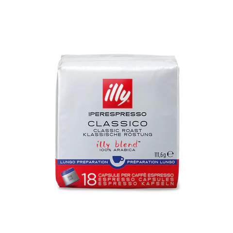 ILLY IPERESPRESSO CLASSICO LUNGO COFFEE 108 CAPSULES free delivery on all orders aver £29.99