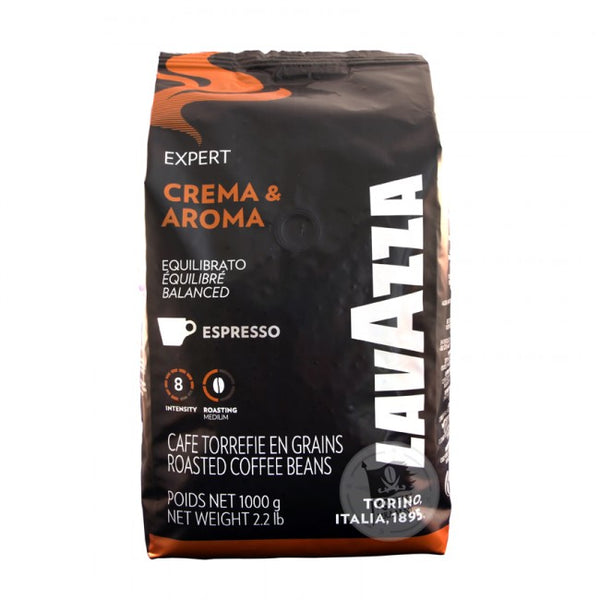 LAVAZZA Crema Aroma Coffee Beans 1Kg bag Free UK delivery - AMR Coffee Pods - Distributors of Lavazza and CaffItaly in the United Kingdom